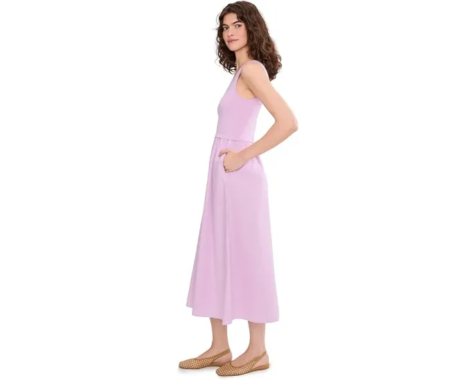Mixed Media Scoop Neck Dress