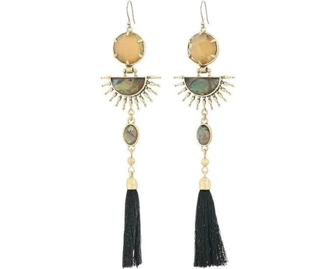 Серьги Lucky Brand с подвесками в виде солнца и бахромой