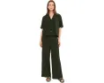 Рубашка Eileen Fisher Woven Plisse с отложным воротником Зеленая