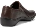 Слипоны Clarks Cora Giny из текстурированной кожи и текстиля с двумя молниями