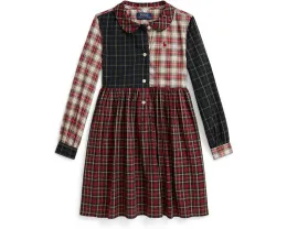 Платье-рубашка для девочки Polo Ralph Lauren Kids из хлопкового поплина в клетку