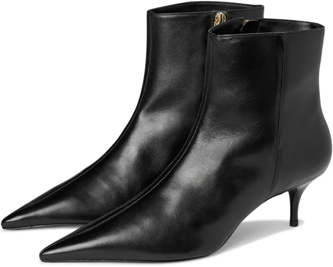 Ботинки Schutz Mikki Mid из замши на шпильке с острым носком