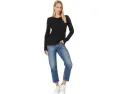 Lilla P Long Sleeve Crewneck из хлопка с прямым подолом