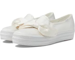 Кроссовки Keds Triple Decker на платформе с металлическим верхом