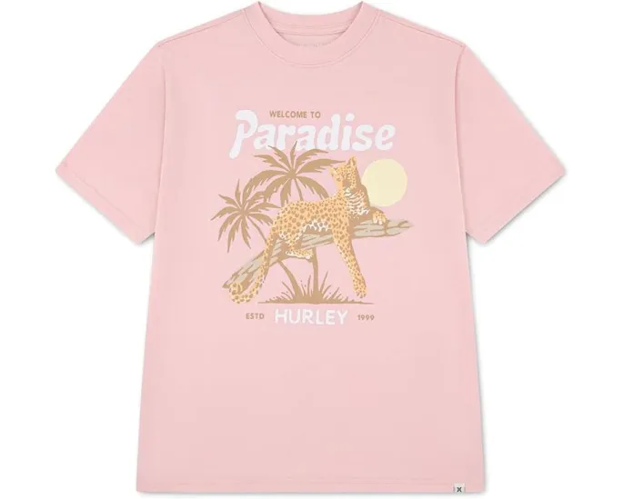 Футболка Hurley Kids Paradise с тропическим принтом и круглым вырезом