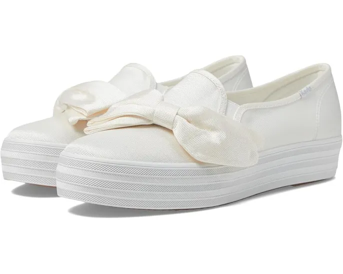 Кроссовки Keds Triple Decker на платформе с металлическим верхом