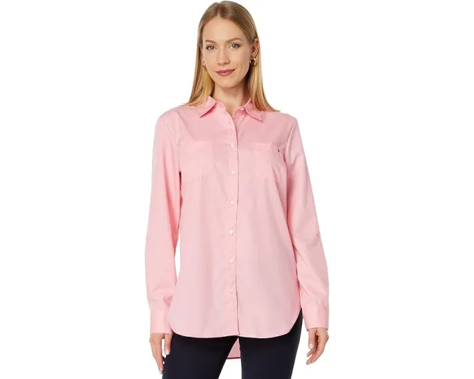 Рубашка Tommy Hilfiger Easy Care с классическим кроем и карманами