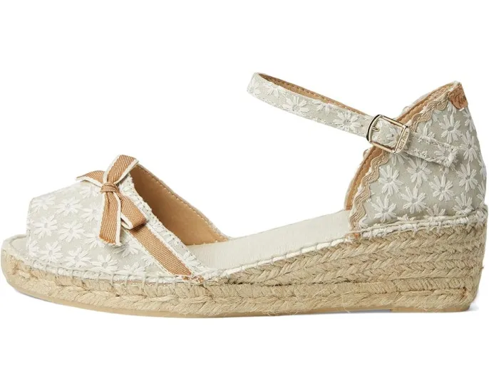 Сандалии-эспадрильи Toni Pons Diana с открытым мысом и нежным бантом