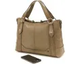 Сумка Frye Melissa Medium Satchel кремово-металлического цвета