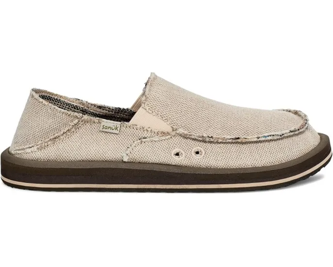 Sanuk Donny Hemp Two-Tone экологичные кеды из конопли с мягкой стелькой