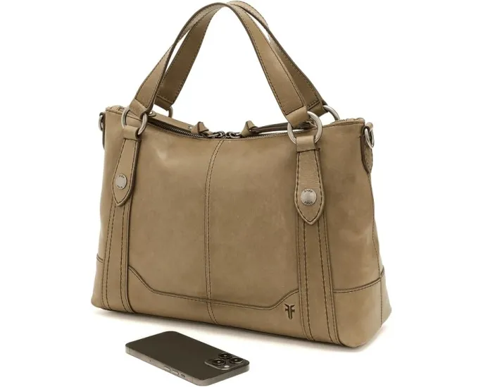 Сумка Frye Melissa Medium Satchel кремово-металлического цвета