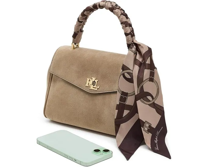 Сумка Lauren Ralph Lauren Farrah с шарфом из мягкой замши