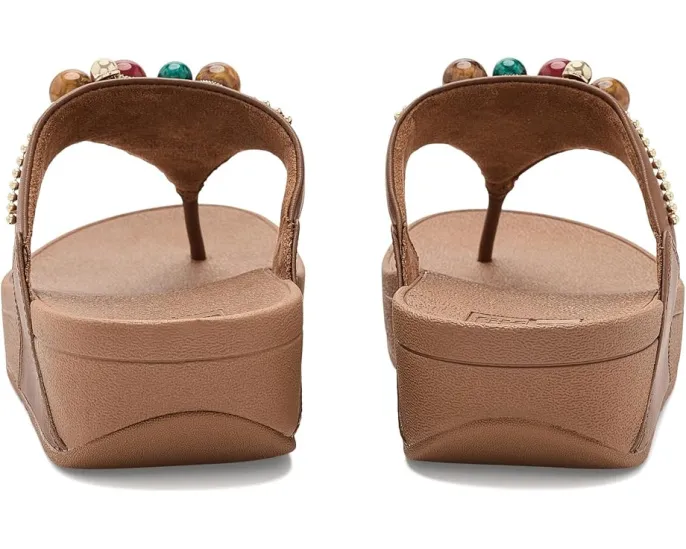 Сандалии Lulu Beaded FitFlop с открытым носом и ремешком на перемычке