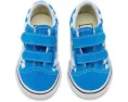 Vans Kids Old Skool V детские кеды с боковой полосой и липучками