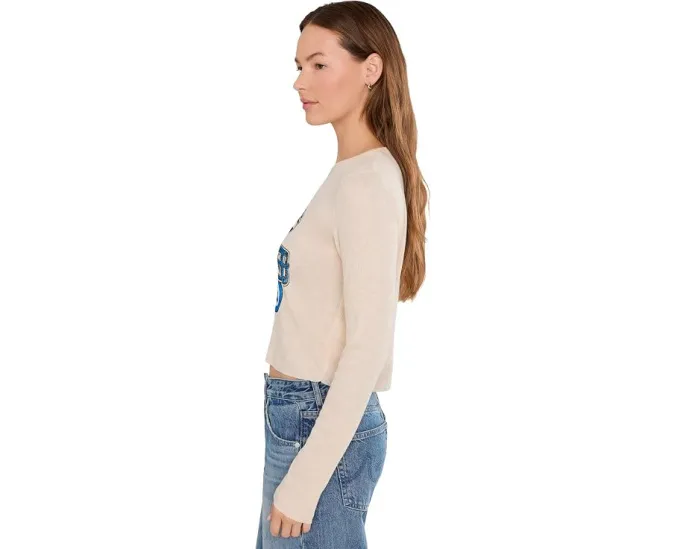 Укороченная термофутболка NFL Detroit Lions Helmet Crop Thermal с принтом