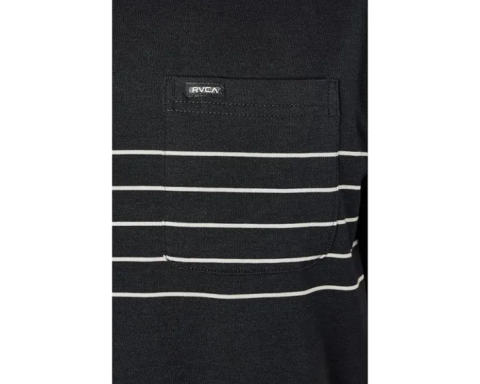Футболка RVCA Balance Pocket Stripe Tee с карманом и влагоотводящей тканью