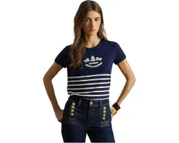 Футболка Lauren Ralph Lauren из джерси с полоской и вышитым логотипом