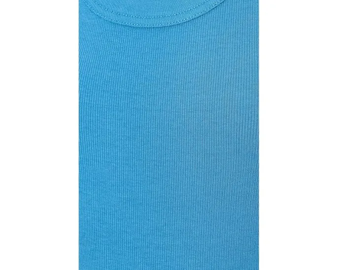 Топ NIC+ZOE Perfect Knit Rib Scoop Tank бирюзового цвета