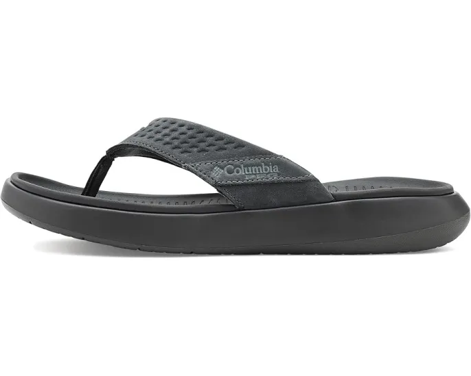 Шлепанцы Columbia Boatside Flip Lea PFG с ремешком из кожи и подошвой Omni-Grip