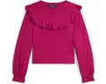 Топ Polo Ralph Lauren Kids с рюшами из хлопка и модала для детей старшего возраста