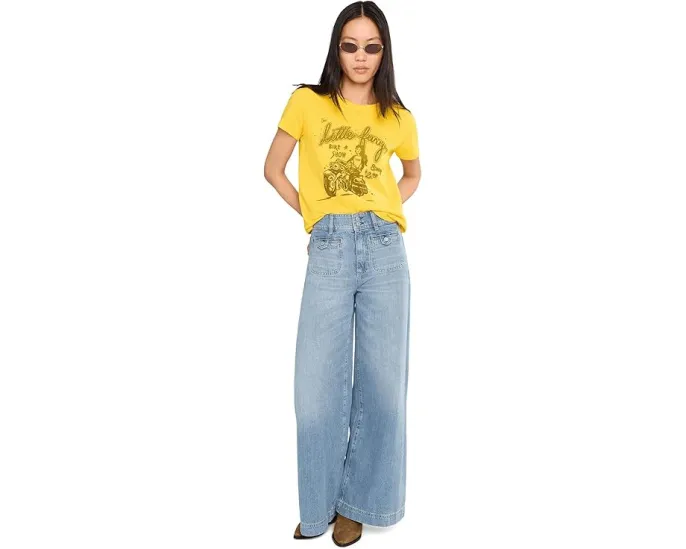 Джинсы Paige Cameron с широким поясом и прорезными карманами 31 дюйм (78.74 см) в цвете Sunshine