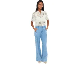 Поло AllSaints Kyra Polo Tee с узором вязания крючком