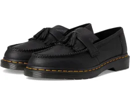 Кожаные лоферы Dr. Martens Adrian с желтой строчкой и декоративными кисточками