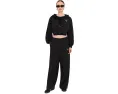 PUMA Essentials Graphics Leo Luxe Bedazzled Slouchy Pants брюки с пайетками из мягкого френч терри
