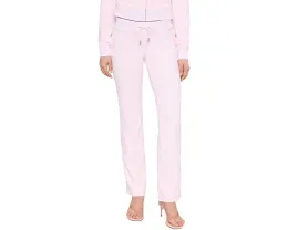 Длинные бархатные брюки Juicy Couture с резинкой и золотой деталью на спине