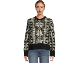 Свитер Faherty Sun Valley с круглой горловиной и снежинками