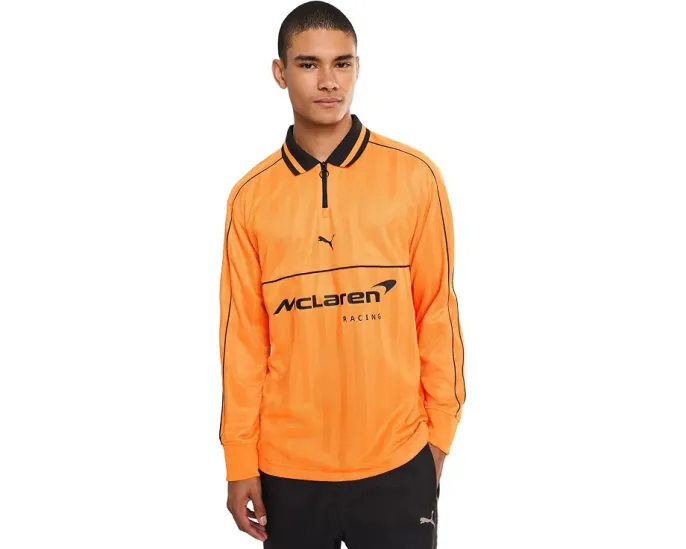 Puma спортивная джерси McLaren Racing с длинным рукавом, цвет Папайя