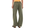 Free People брюки чинос Spotlight Washed Barrel из коричневого хлопка