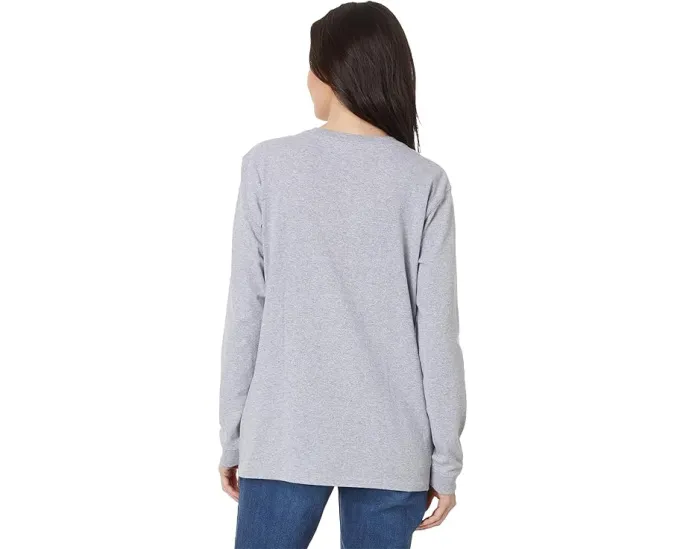 Футболка Carhartt Loose Fit Heavyweight с длинным рукавом и логотипом на рукаве