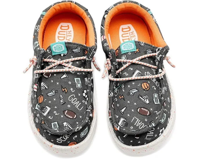 Детские кроссовки Hey Dude Kids Wally Print с принтом и технологией Flex & Fold