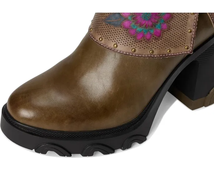 Ботильоны Carizma с ручной росписью и каблуком 9 см