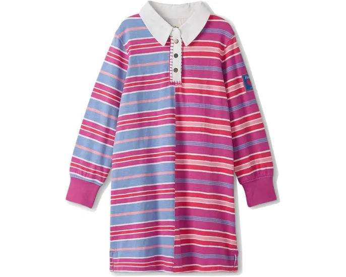 Платье-поло Hatley Kids с длинными рукавами и воротником