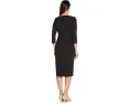 Платье Stretch Crepe Tie Front с контрастной окантовкой Adrianna Papell