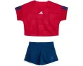 Детский комплект adidas Kids с топом и юбкой-шортами в футбольном стиле