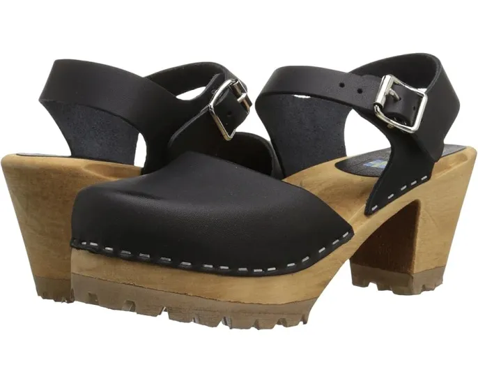 Сабо MIA Abba на платформе с деревянной основой и регулируемым ремешком