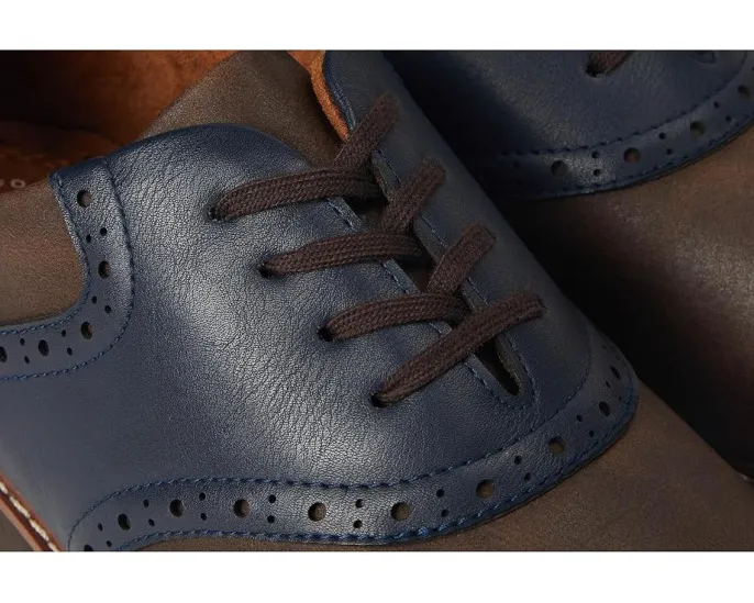 Florsheim Kids мальчиковые оксфорды Vibe Jr с седлом и стелькой из Memory Foam