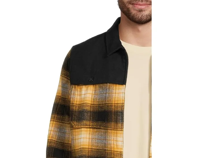 Куртка Signature 1965 Chamois Cloth Stag в клетку с застежкой-молнией и облегающим кроем