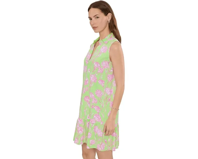 Платье Lilly Pulitzer Riegan с присборенной талией и короткими рукавами