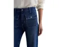 Джинсы AG Jeans Bonnie с расклешенными штанинами и кнопками на карманах