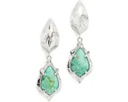 Серьги-гвоздики Kendra Scott Adriana с фигурной рамкой в виде ракушки