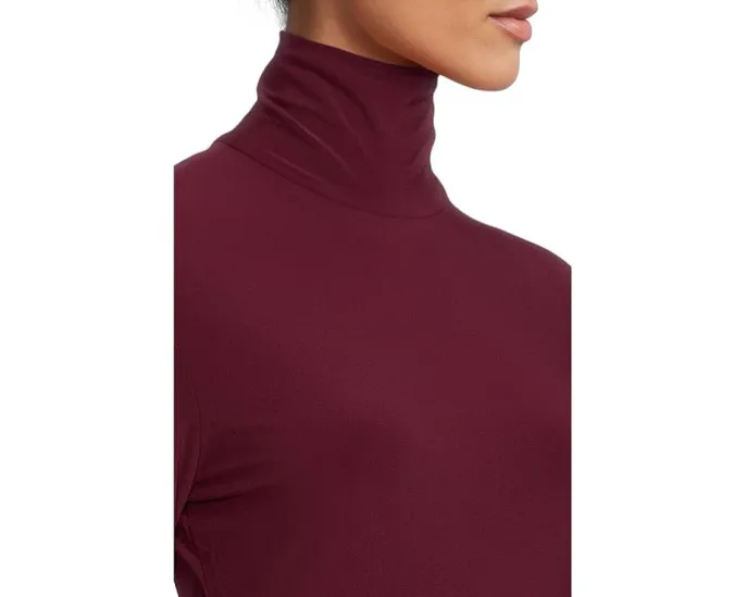 Norma Kamali Топ с длинным рукавом Slim Fit Long Sleeve Turtle Top с принтом и отверстиями для большого пальца