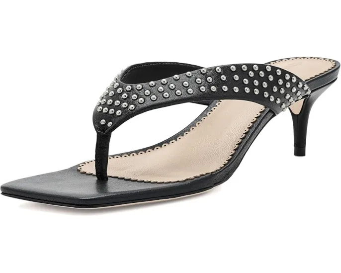 Босоножки Frankie Studded Leather Kitten Heel от Cinq à Sept с металлическими заклепками
