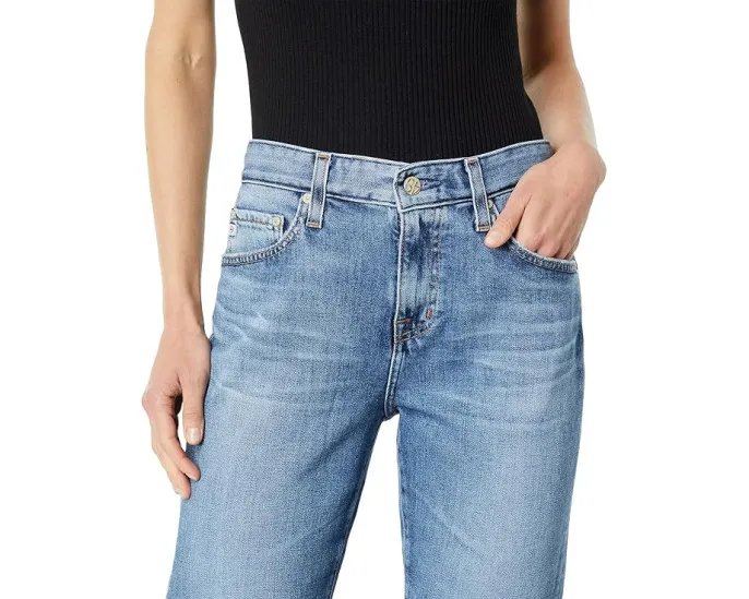 Джинсы AG Jeans Ex Boyfriend Slouchy Slim с эффектом поношенности и заниженной посадкой