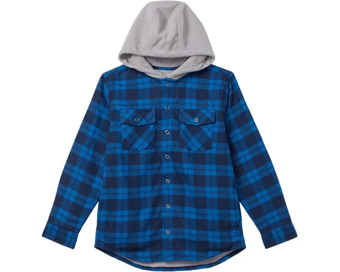 Толстовка Fleece Lined Flannel Shirt с капюшоном в клетку для детей от L.L.Bean