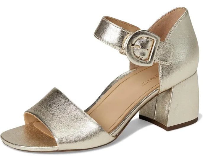 Сандалии VIONIC Chardonnay Ankle Straps на квадратном каблуке с поддержкой свода стопы