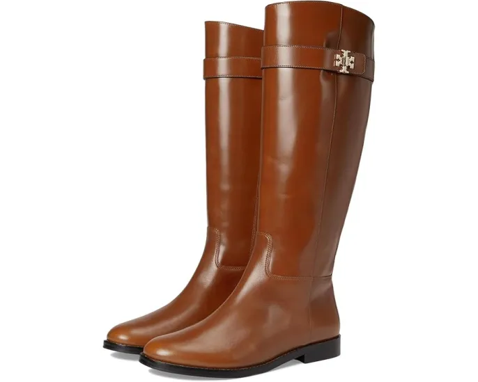 Сапоги для верховой езды Turnlock от Tory Burch с металлической фурнитурой
